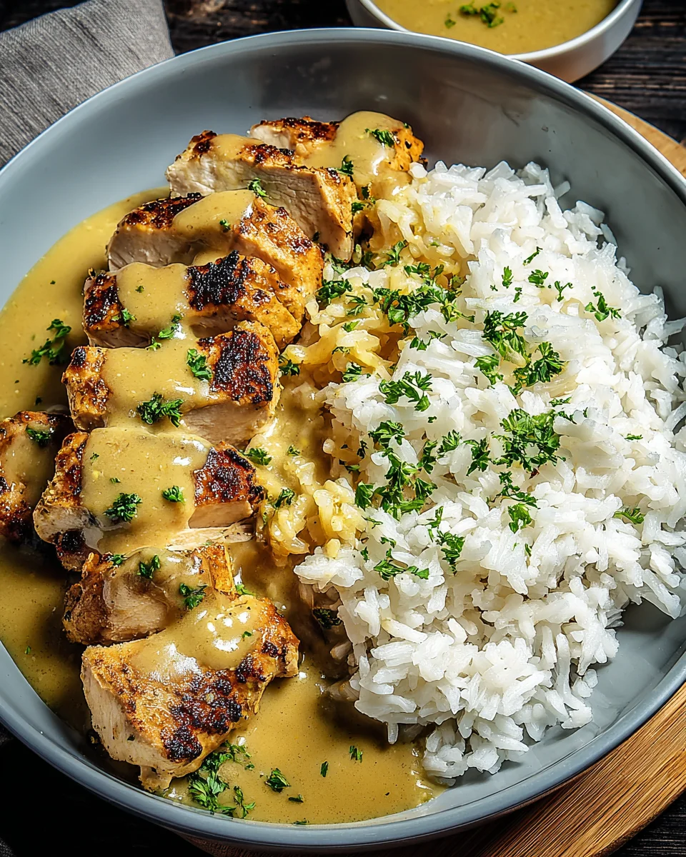Honig-Senf-Hähnchen mit Reis: Ein einfaches Rezept!
